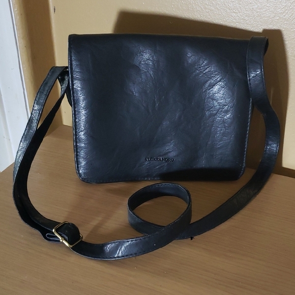 Sandro Handbags - Sandro Black Leather Crossbody Bag with Adjustable Strap